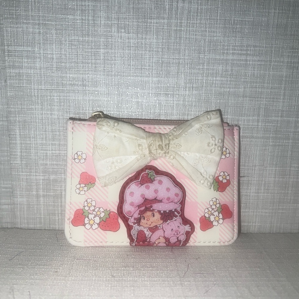 Strawberry Shortcake Pink and Cream Bow Accent Women's Wallet